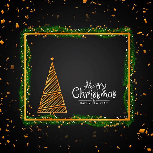 Abstract Merry Christmas stylish decorative background vector