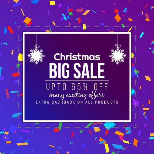 Abstract Merry Christmas big sale background vector