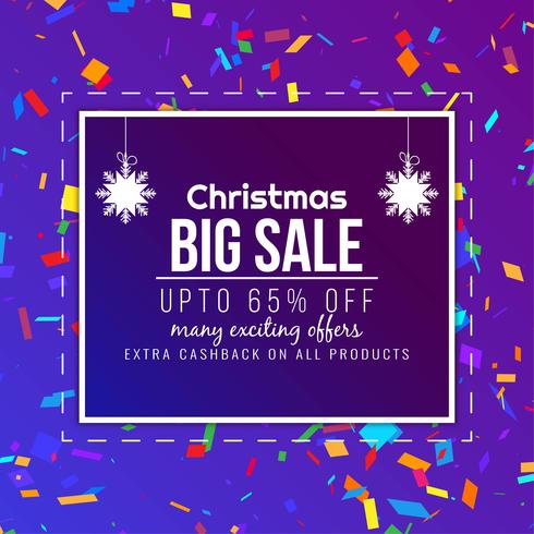 Abstract Merry Christmas big sale background vector