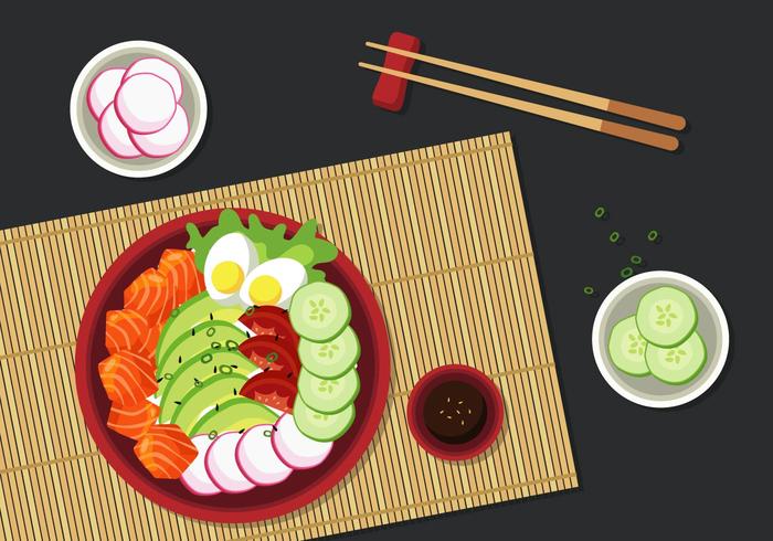 Poke Bowl Vector