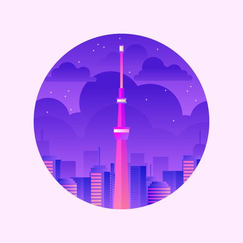 Tokyo Sky Tree, Tokyo Landmark Vector Illustration