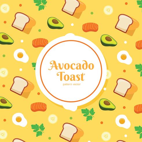 Avocado Toast Pattern Vector