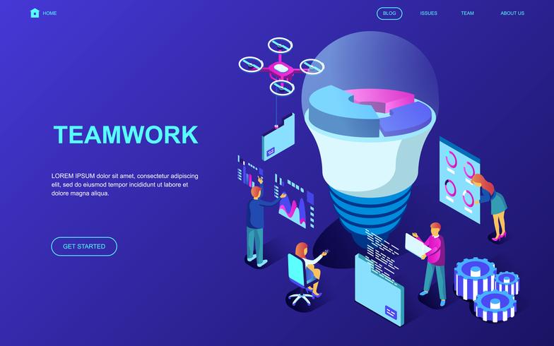 Teamwork Web Banner vector