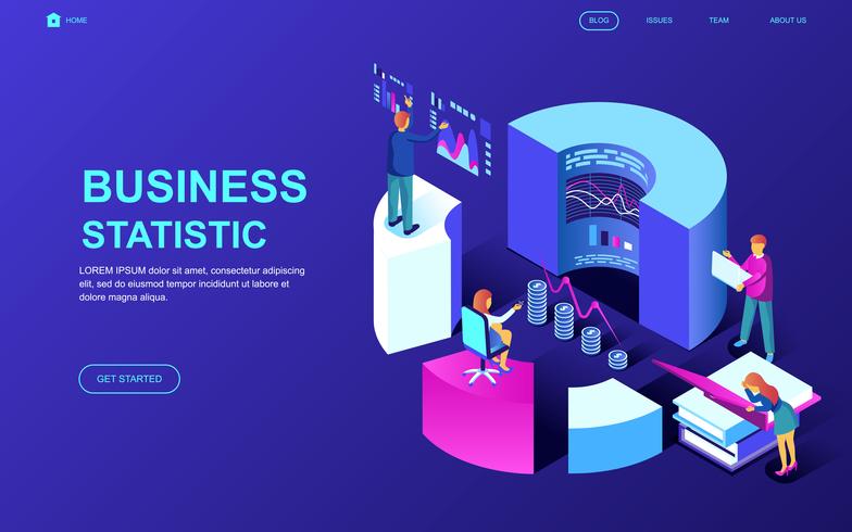 Business Statistic Web Banner vector