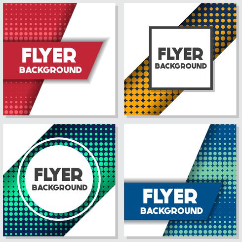 halftone Flyer style background Design Template vector