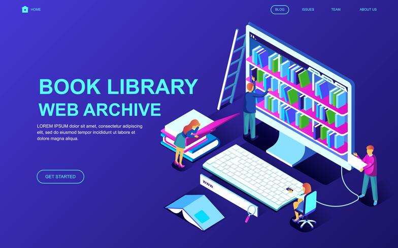 Book Archive Web Banner vector