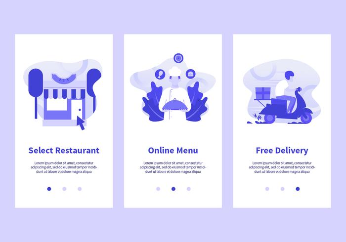 Online Food Order Mobile Apps Vector