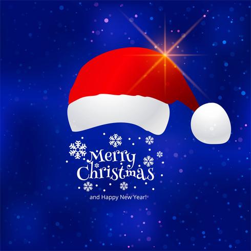 Beautiful merry christmas celebration card background vector