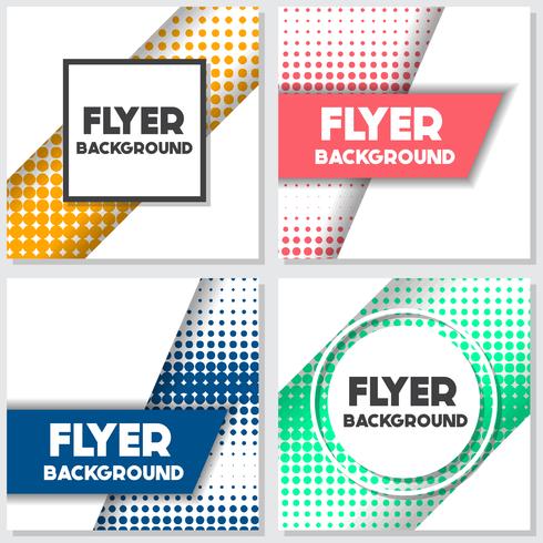 halftone Flyer style background Design Template vector