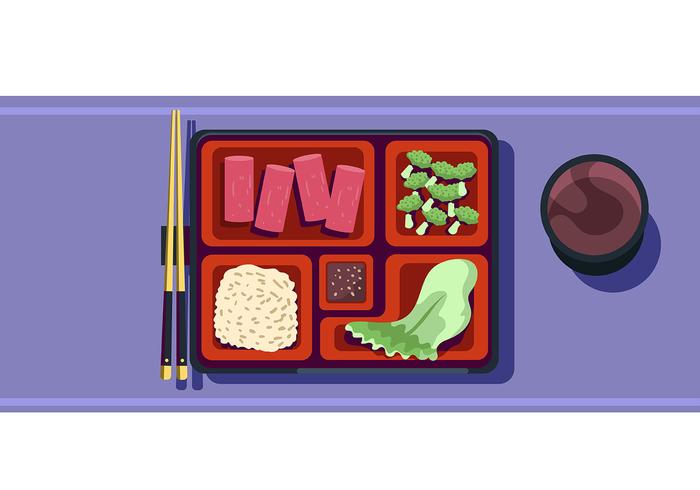 Caja bento vector