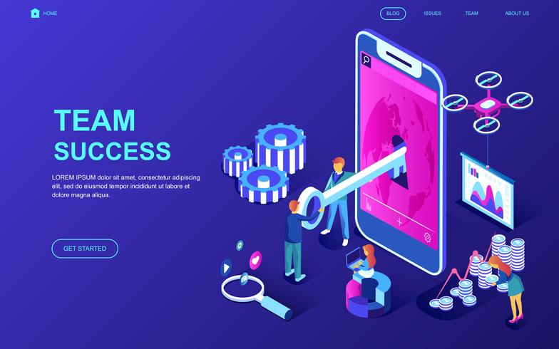 Team Success Web Banner vector