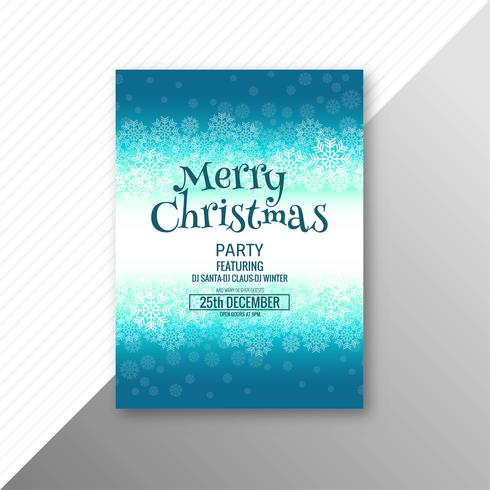 Beautiful festival merry christmas flyer template design vector