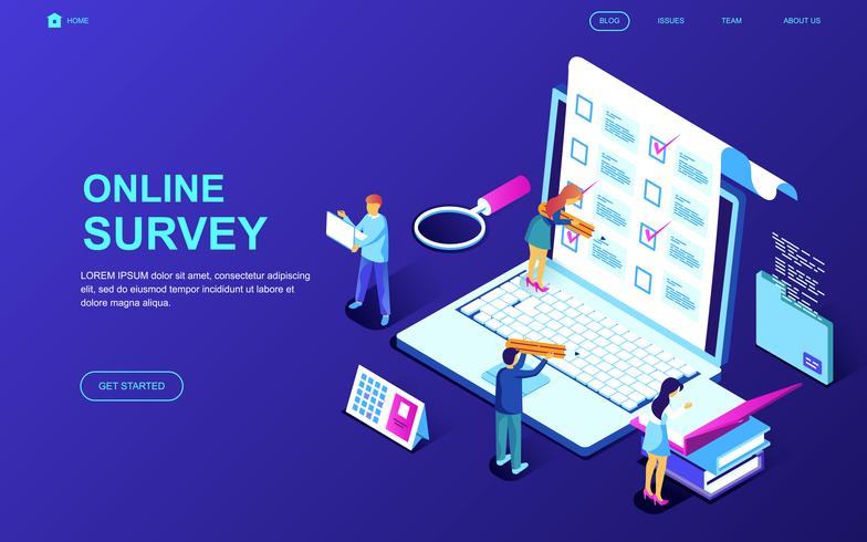 Online Survey Web banner vector