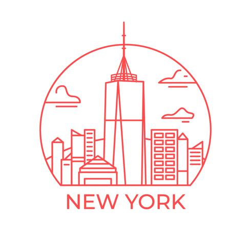 New York Freedom Tower vector