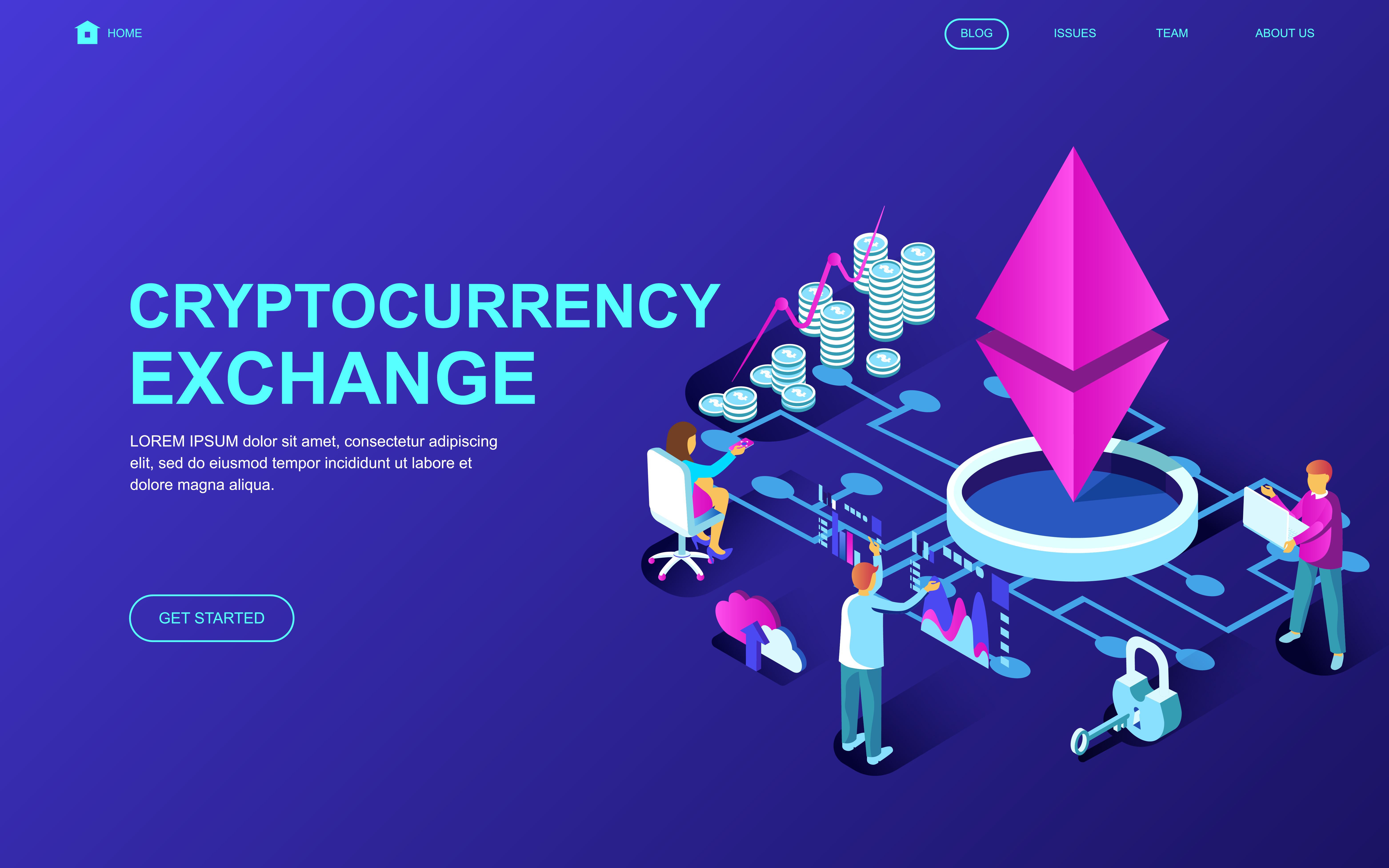 Cryptocurrency Exchange Web Banner 271008 - Download Free ...