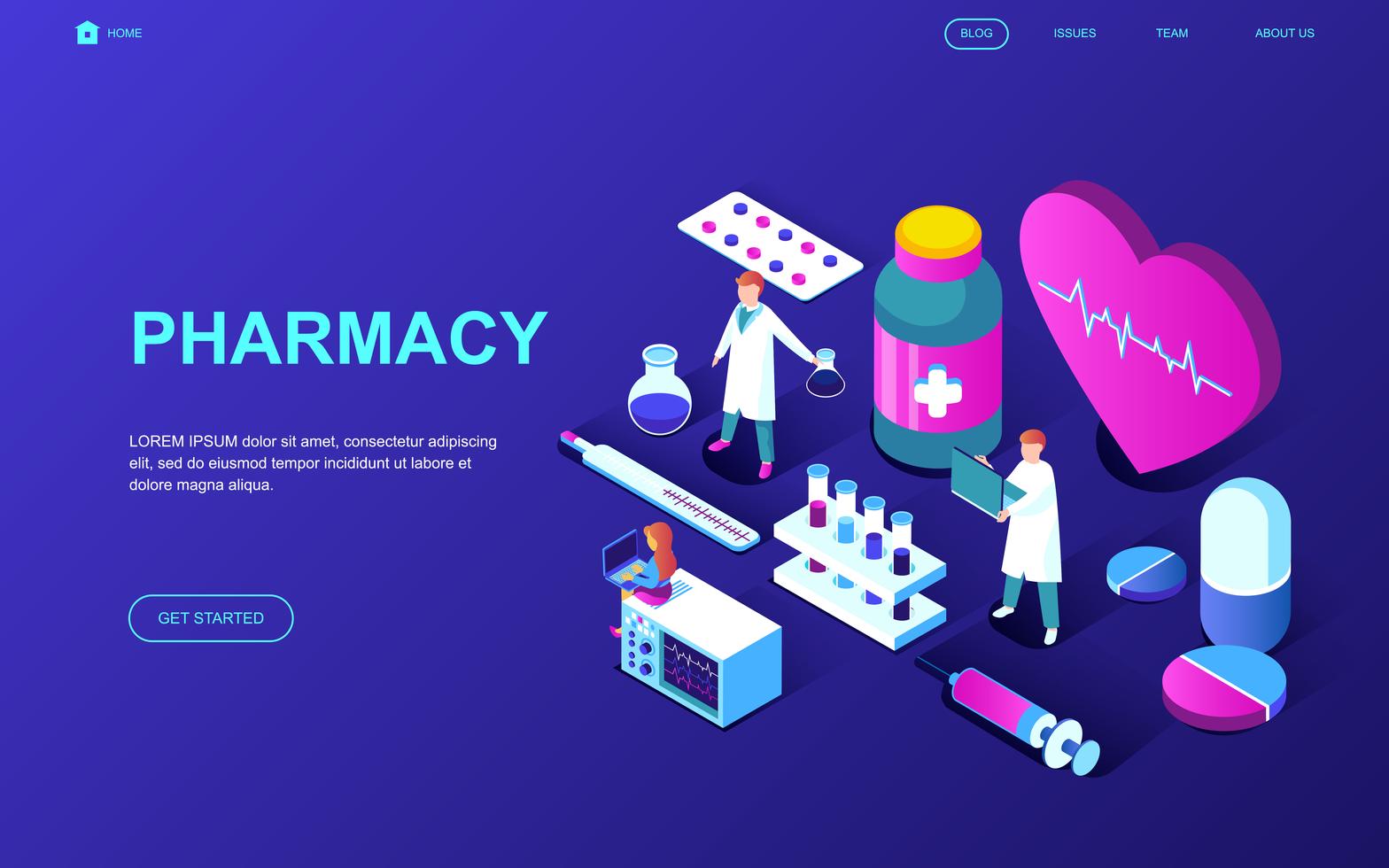 Farmacia Web Banner vector