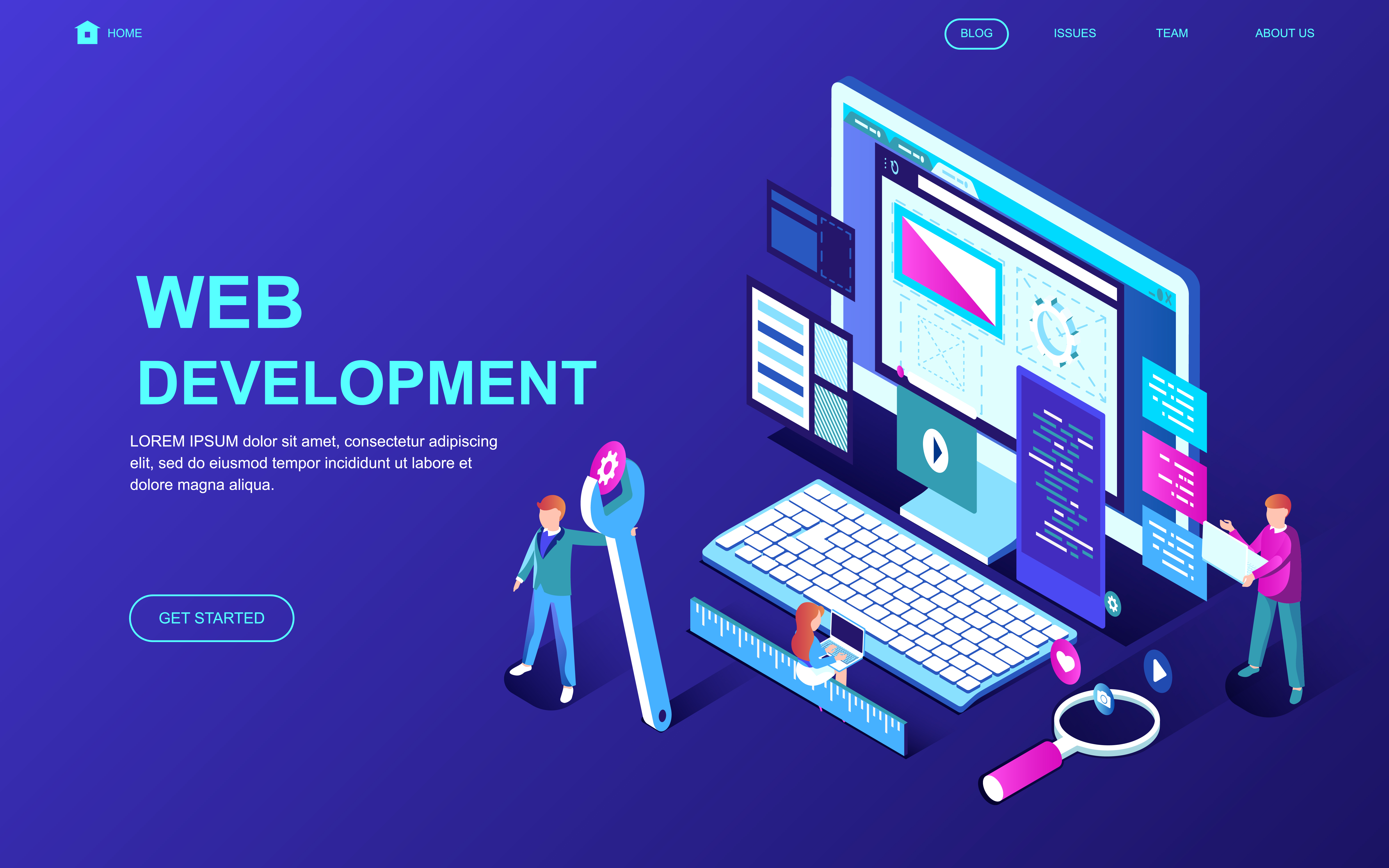 Download Web Development Web Banner 271024 - Download Free Vectors ...