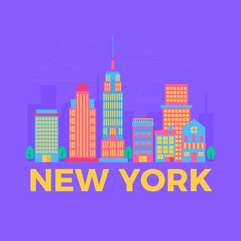 Ilustración vectorial de nueva york vector