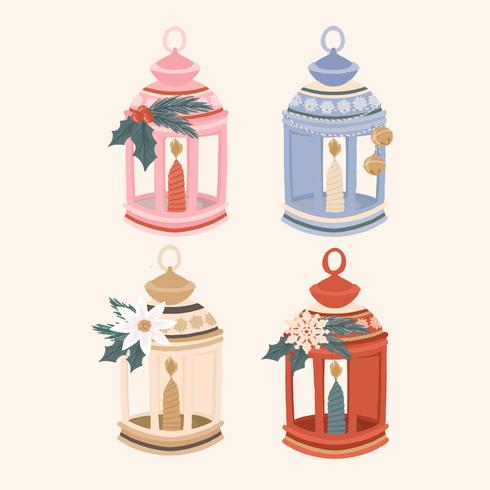 Vector Collection of Festive Lamps