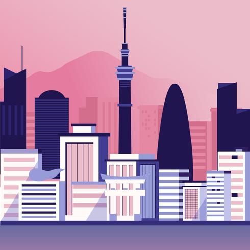 Tokyo Skyline Vector Illustration