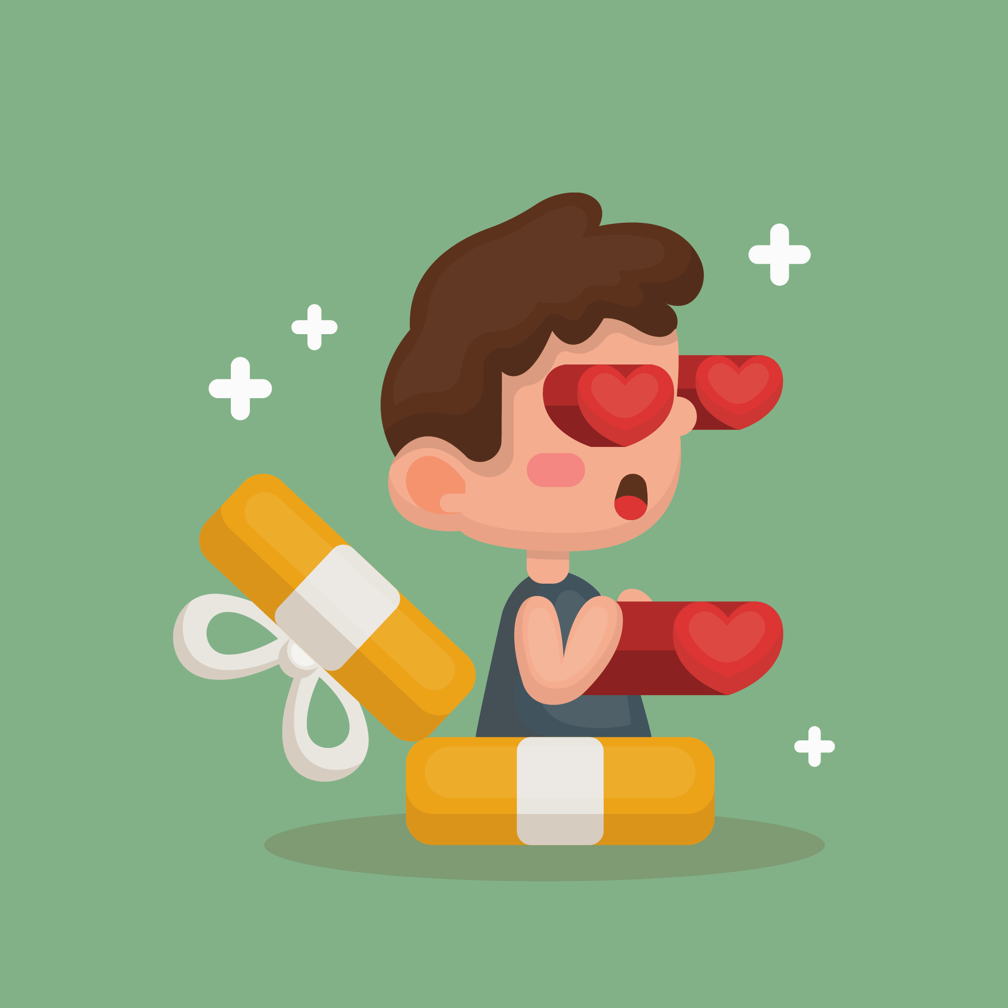 Download Boy with heart eyes vector - Download Free Vectors ...