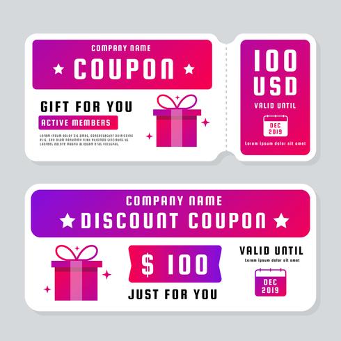 Coupon Template Vector