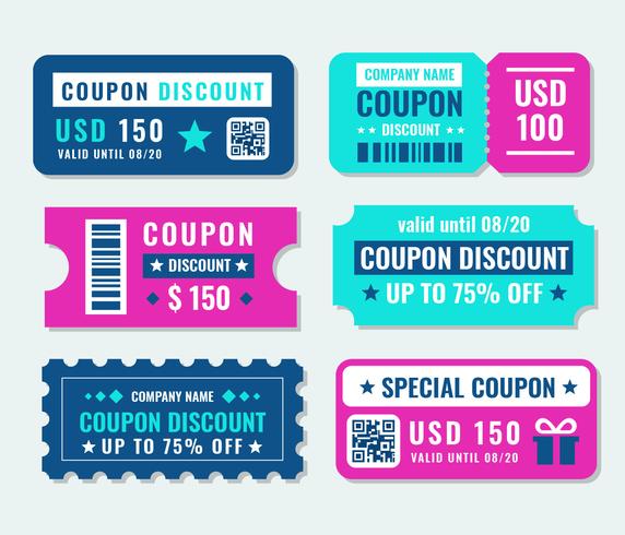 Coupon Discount Template Vector