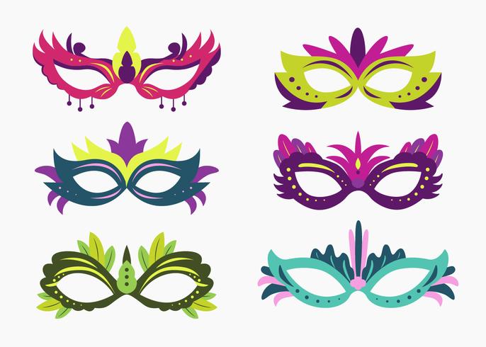 Colorful Carnival Mask  Vector