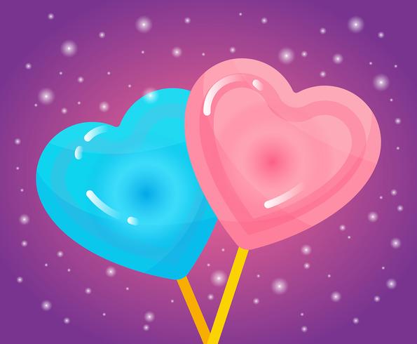 Corazones de dulces de san valentin vector