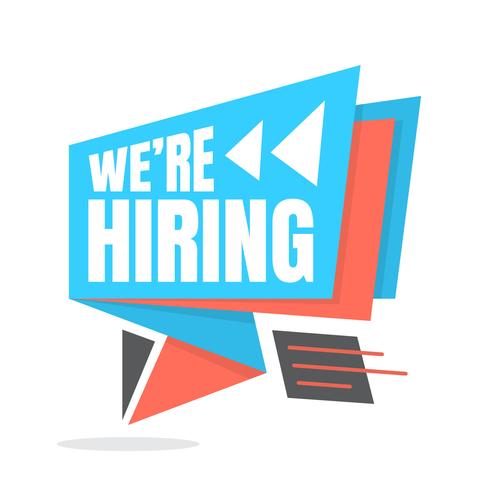 We're Hiring Sign vector