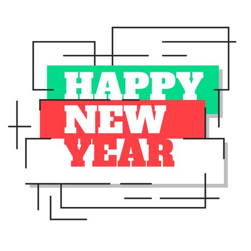 Feliz año nuevo vector