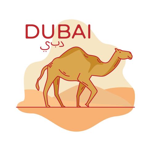 Vector de camello en Dubai