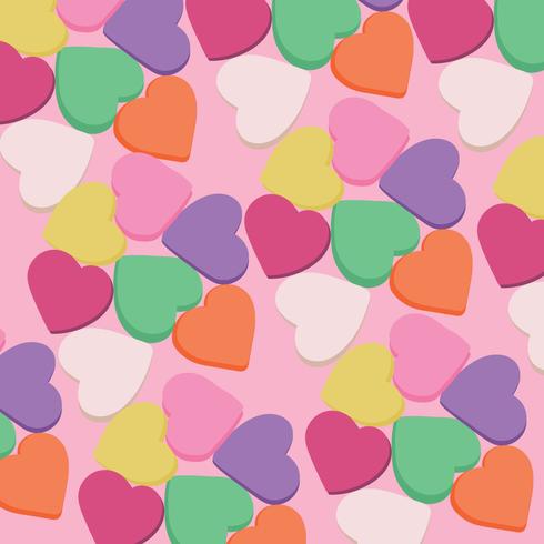 Candy Hearts Background vector