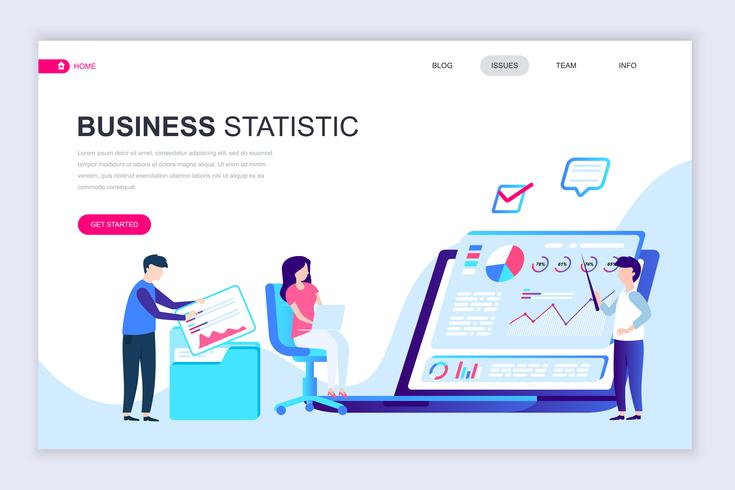 Business Statistic Web Banner vector