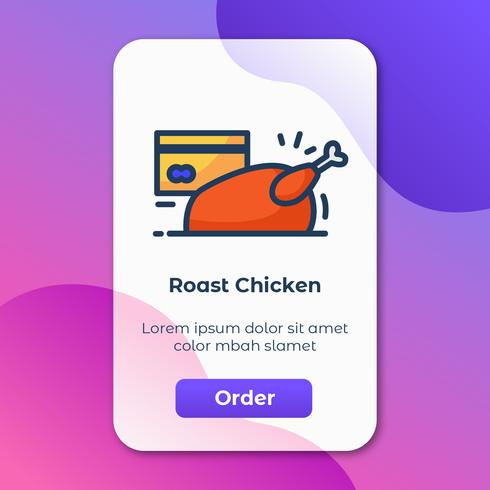 Roast Chicken Online Order vector