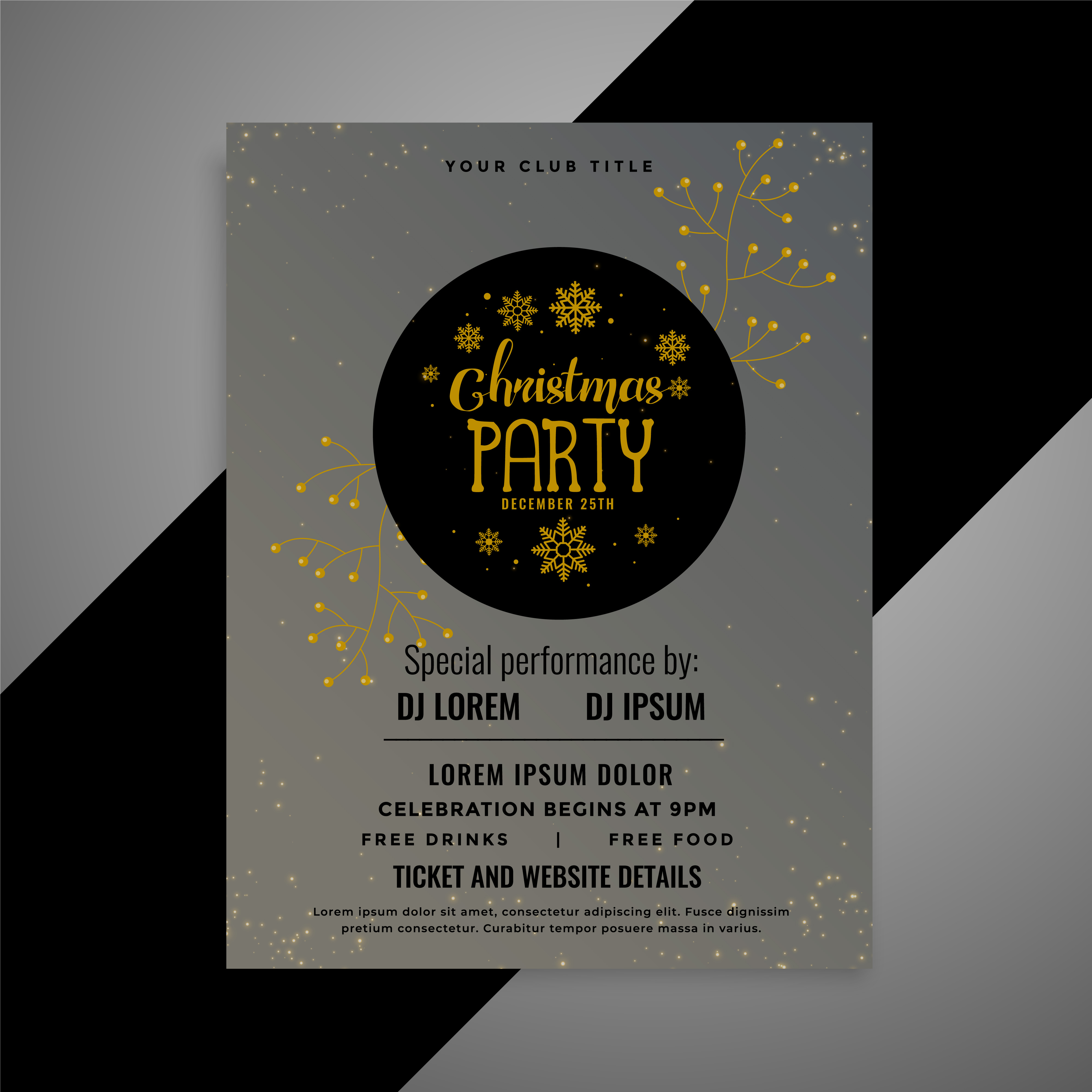 st patricks day elegant flyer free