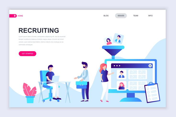 Recruiting Web Banner vector