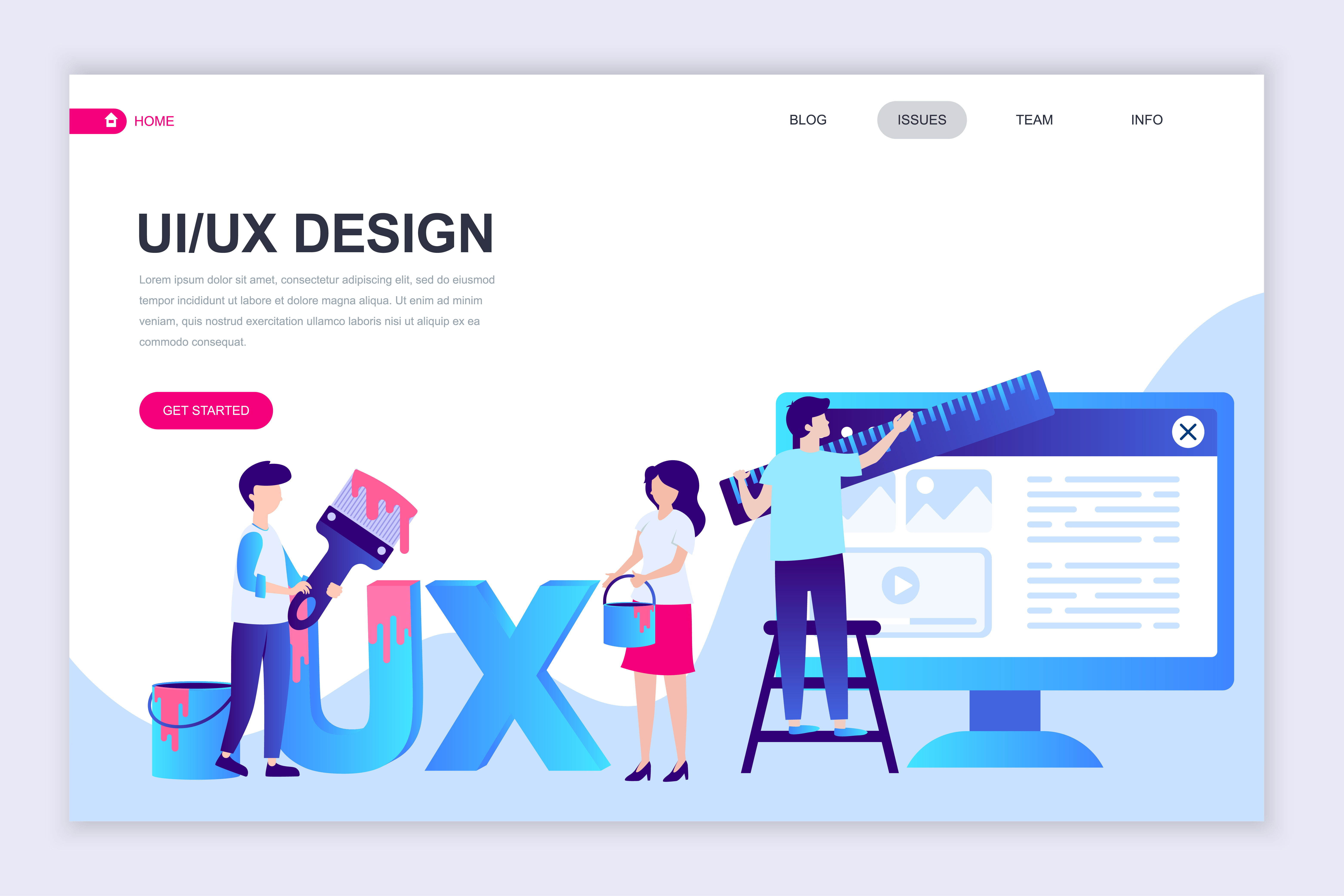 UX UI Web Banner 271404 Vector Art At Vecteezy