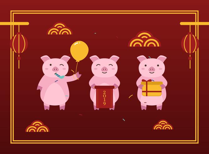 Chinese New Year 2019 Vector