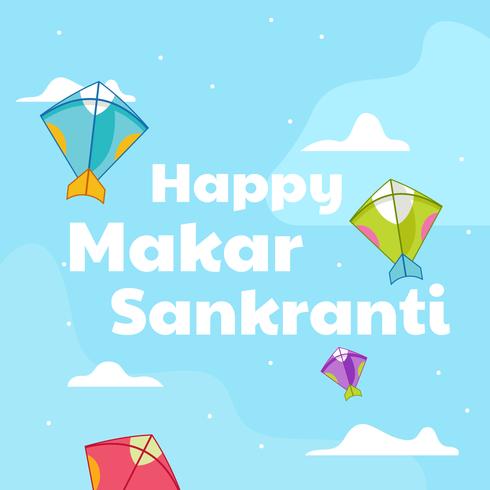 Feliz Makar Sankranti vector