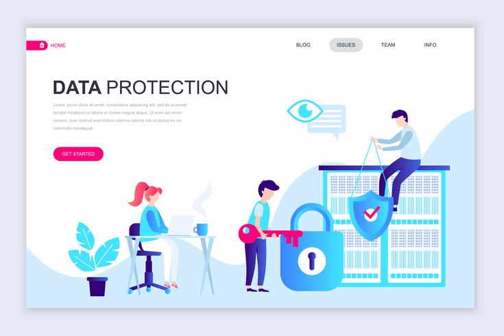 Banner web de protección de datos vector