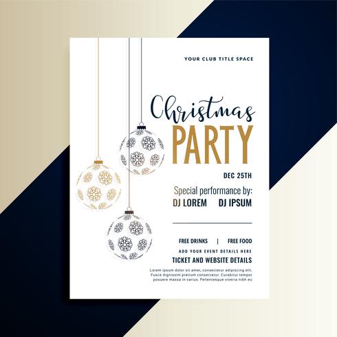 christmas holiday party invitation flyer design template - Download ...