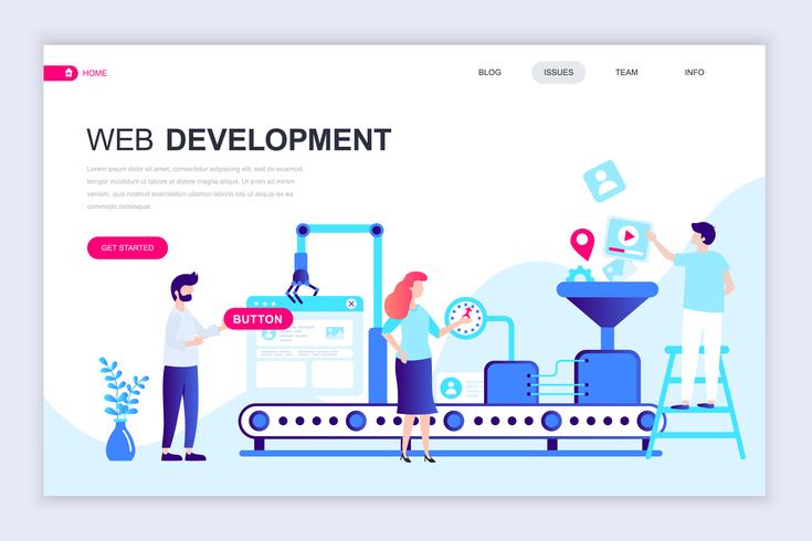 Web Development Web Banner vector