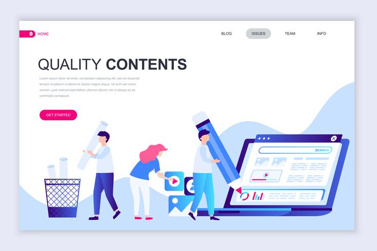 Quality Content Web Banner vector