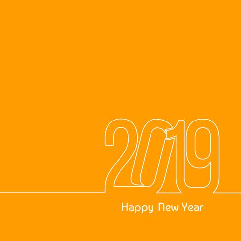 Abstract Happy New Year 2019 background vector