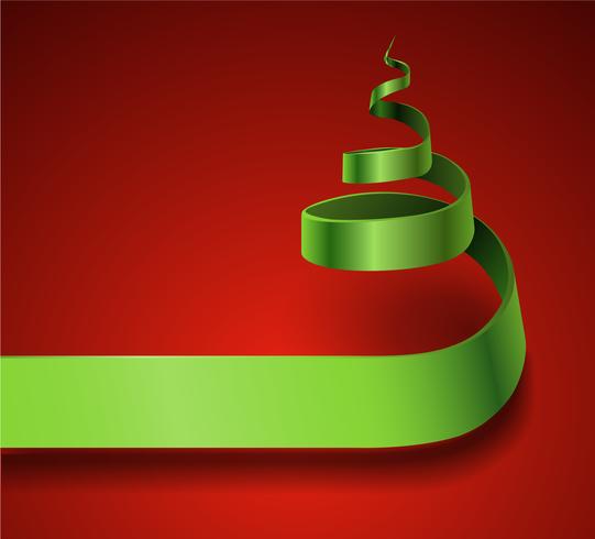 Curling Christmas Tree vector