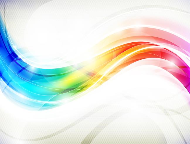 Fondo de la onda del arco iris vector