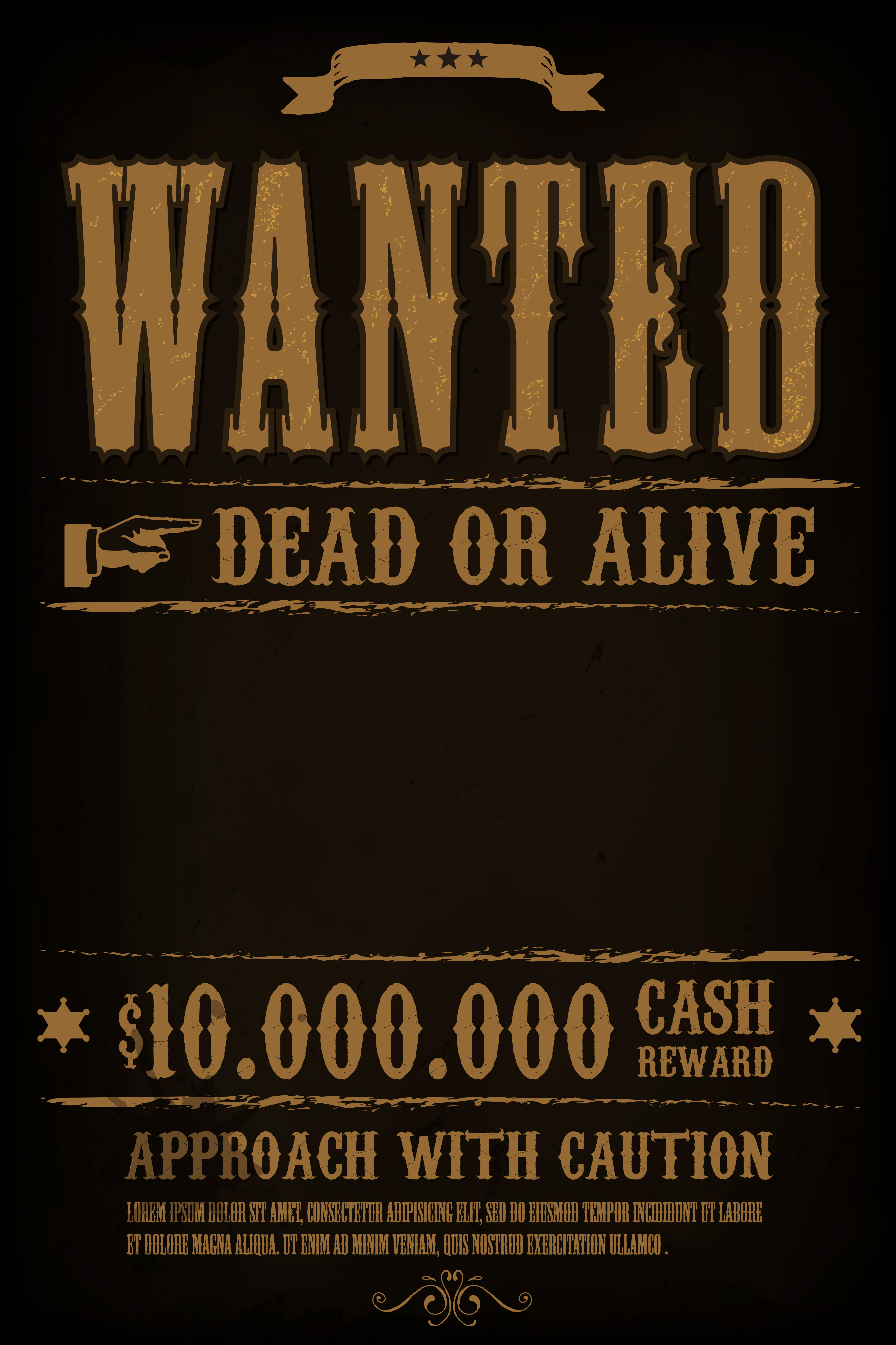 Wanted Western Poster Background 271690 Vector Art at Vecteezy