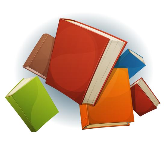 Books Stack Flying vector