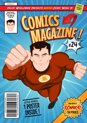 Comic Book Cover Template vector